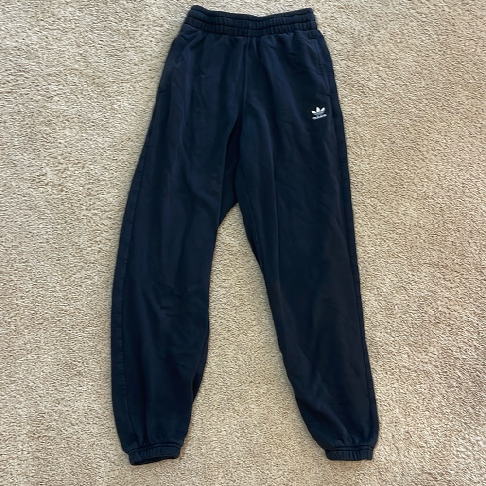 Adidas black cuffed sweatpants size Small